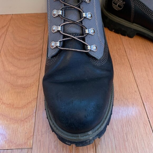 Timberland Waterproof Campsite Boots Men\'s 9M 13049‎ Two-Toned Black with Gray main image 4